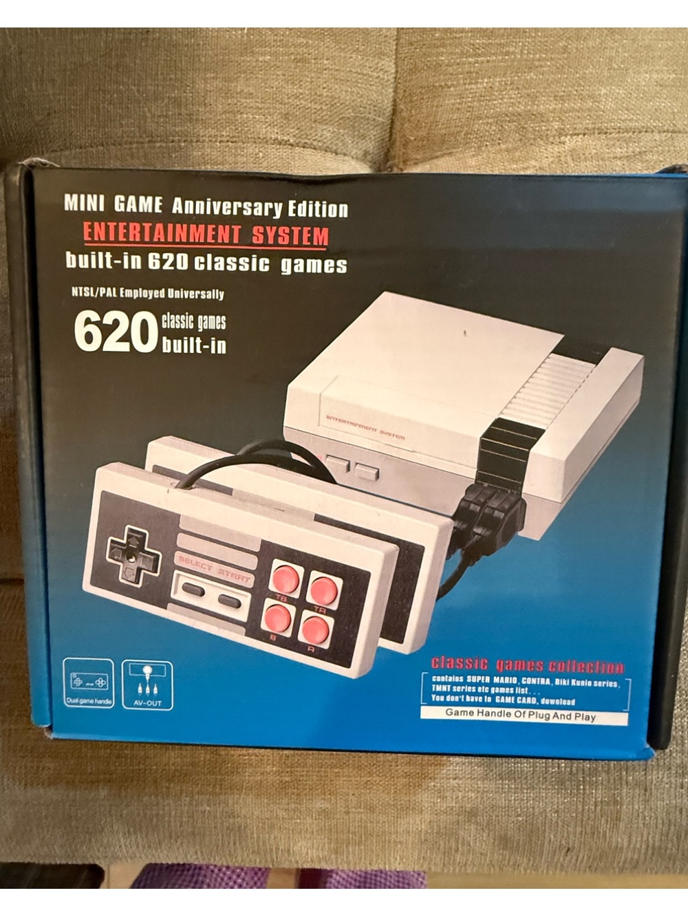 Classic Mini Game Console - White Retro Entertainment System